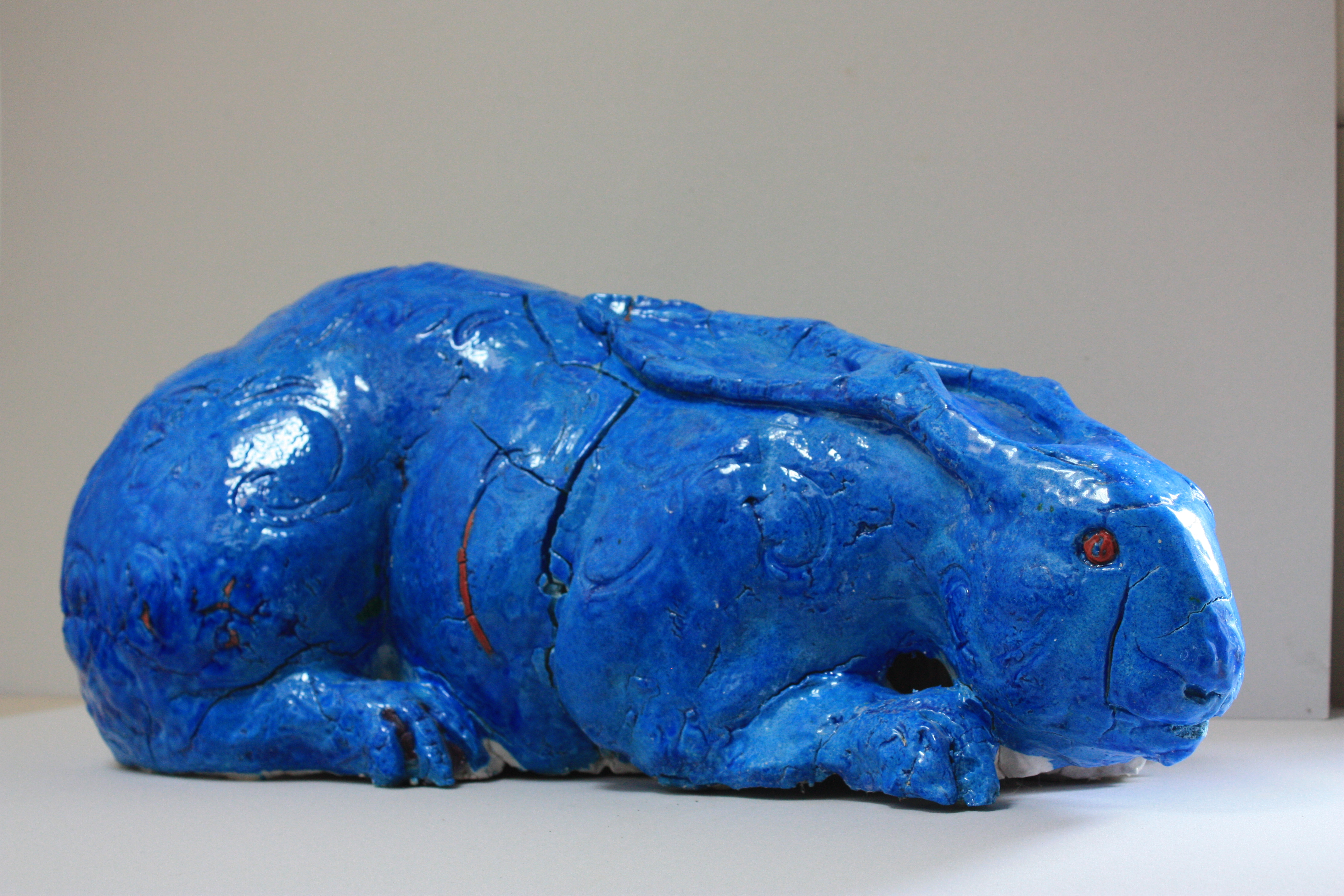 Lapin p&acirc;te de verre &agrave; l'egyptienne